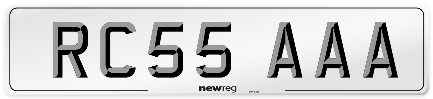 RC55 AAA Number Plate from New Reg